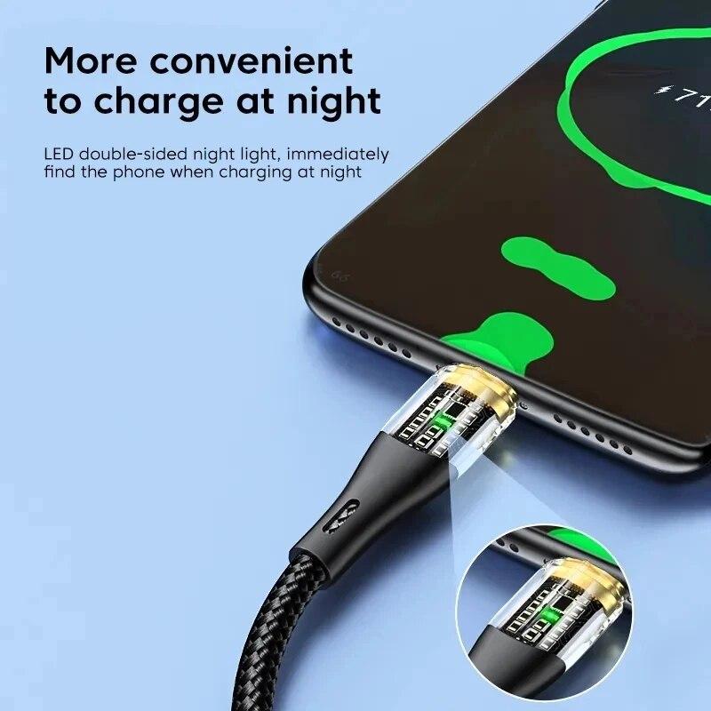 120W 6A kabel USB typu C, datový kabel pro rychlé nabíjení pro Xiaomi 14 Samsung Huawei Type-c nabíjecí kabel