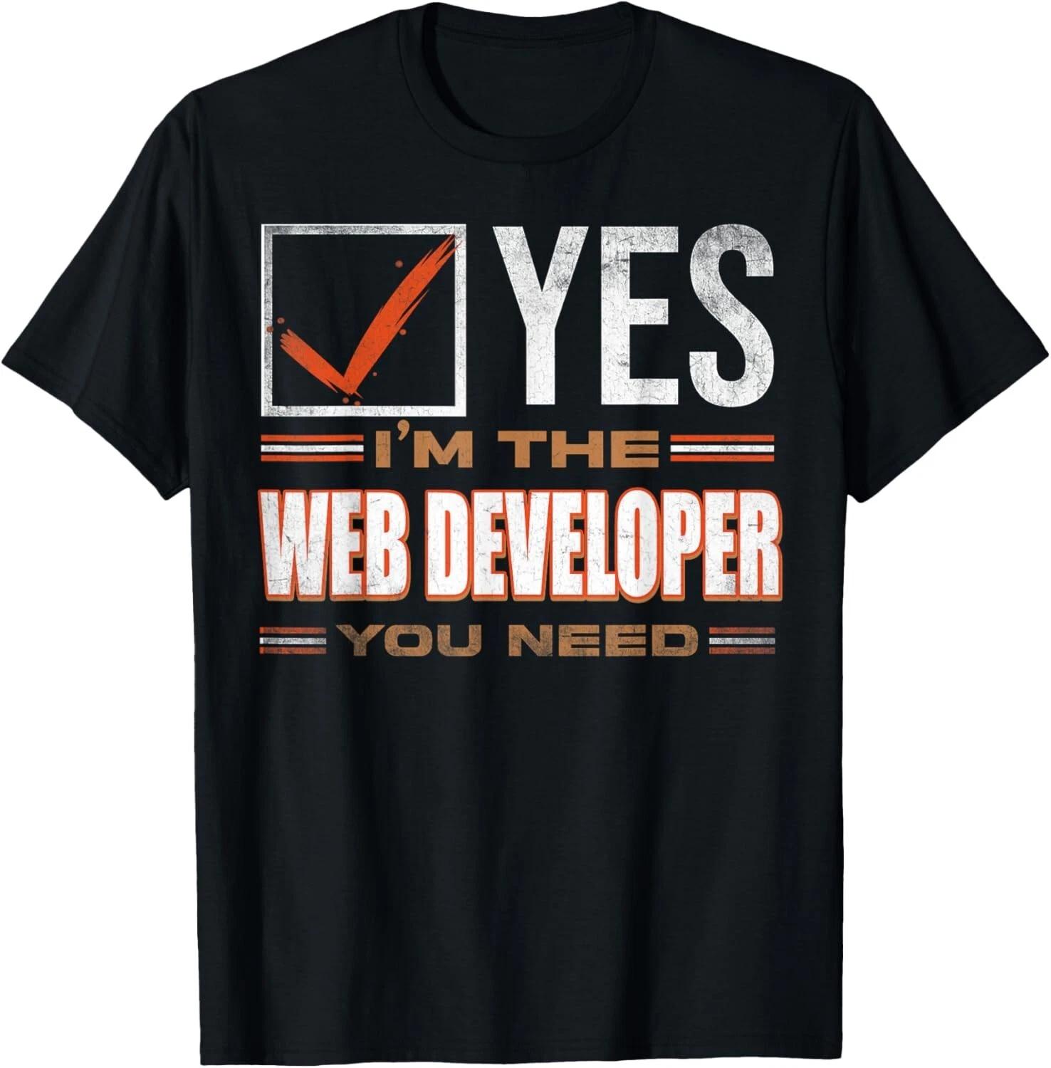 Retro Profession I_m The Web Developer Tee Gift Unisex T-Shirt S