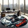 Friday The 13th (1) Round Office Rug Decorative Floor Rug for Office Bedroom Living Room and Home Space