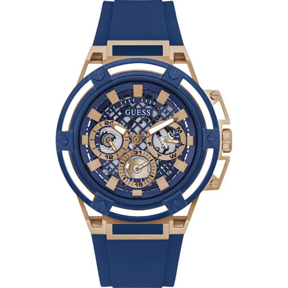 GUESS Matrix Blue Stainless Steel & Silicone Gents Quartz GW0423G4 синий