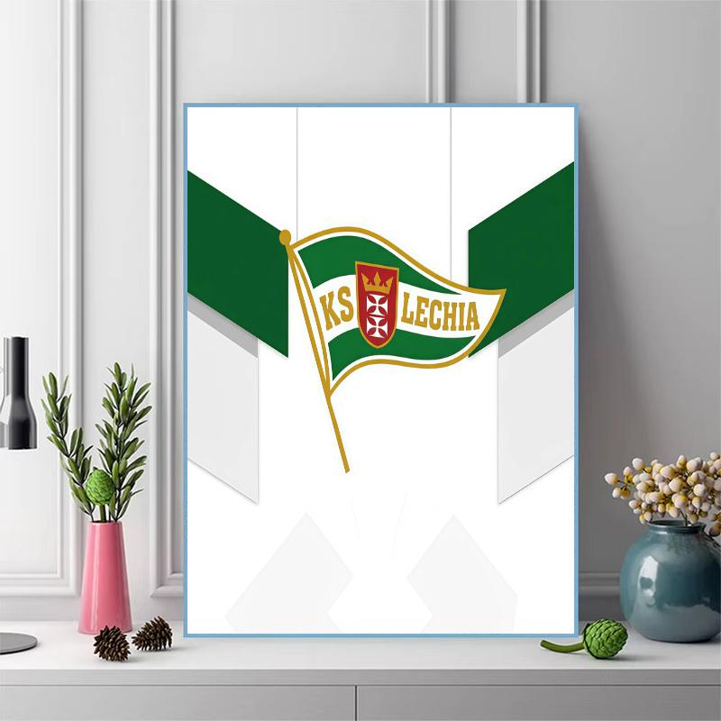 KS Lechia Gdańsk 100% Round Full Drill 5D DIY Diamond Painting Embroidery Cross Stitch Rhinestone Décor