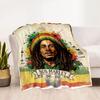 Bob Marley Marley Reggae Guitar Music Blanket Soft Cozy Perfect For Couch Chair Bed Four Seasons Multipurpose Modern Style Birthday Christmas Gift Bla