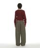 PARTIMENTO WOMEN Colorblock Double Layered Knit Sweater_Chili Stripe