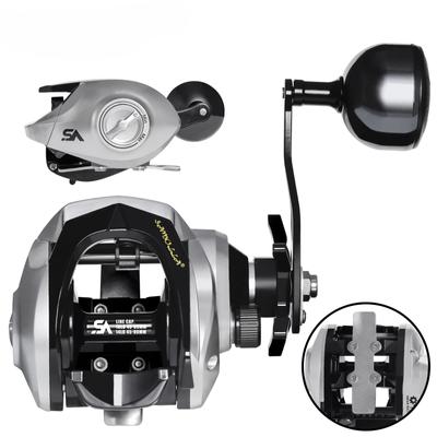 New Large New Baitcasting Fishing Reel Saltwater Waterproof Sea Fishing 6.3:1 15KG Drag Catfishing Trolling Metal Base