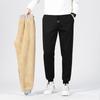 Pants for Men In Autumn and Winter Thickened with Fleece for Outerwear Casual Pants Warm Lamb Wool Sports Sweatpants