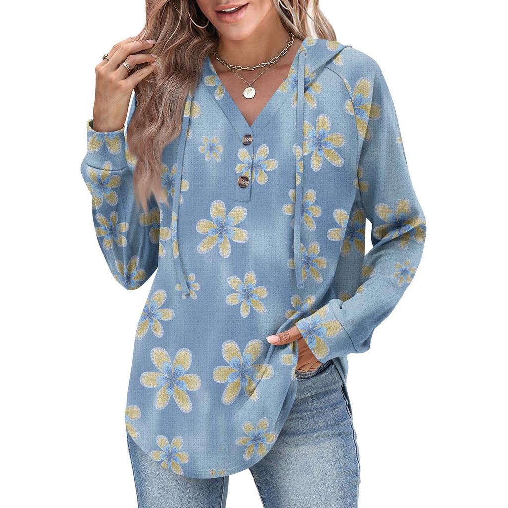 Women's Fashion Women's Lightweight Long Sleeve Pullover With Pockets Preppy Graphic Hoodie