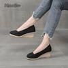 2026 Spring Summer Wedges Comfortable Women's Casual Shoes Breathable Linen Espadrille Pumps Slip-on Daily Wear Shoes Size 34-42
