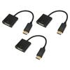 3pcs DisplayPort to DVI Adapter 4K HD 1080P Mini DP to DVI Adapter Cable for PC Laptop Computer HDTV Monitor Projector