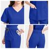 Men'S And Women'S Large-Size Hospital Short-Sleeved Doctor'S Nurse'S Uniform Cotton V-Neck Technician'S Overalls Clinic Beauty Salon Set Export