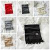 Windproof Solid Color Shawl Polyester Long Neckscarf with Tassel Classic Wool Scarf  Autumn