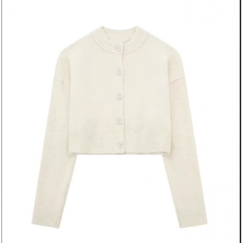 Womens Knit Cardigan Sweater Single-Breasted Fashion Casual Multi-Color Options Short Outerwear