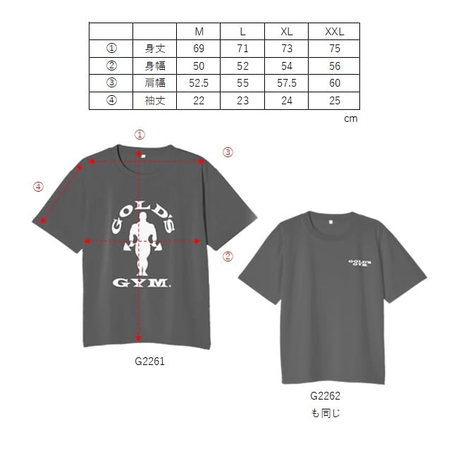 GOLD'S GYM EX Gold's Dry T-Shirt (G2261 Silhouette Joe) RY/M Size