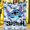 1pc S-Stitch2 Theme Blanket - Digital Print, Polyester, Cozy for All Seasons, Perfect for Outdoor, and Travel