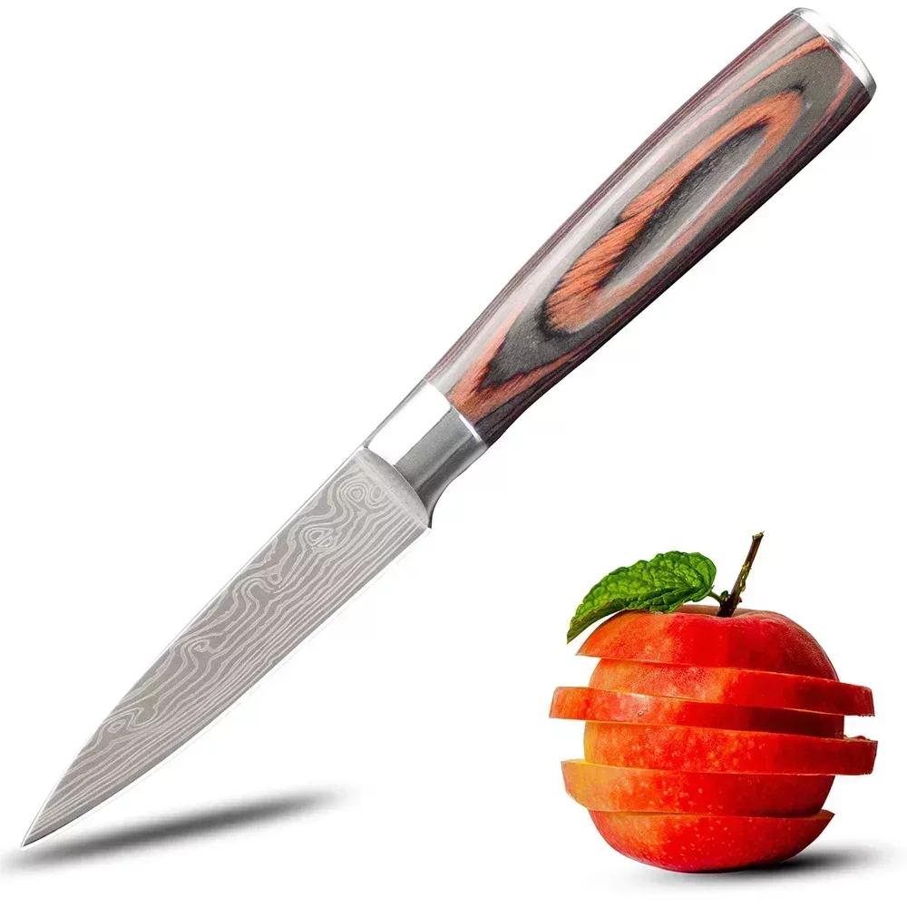 1pc Small Paring Knife for Chopping Steak Cutting Peeling fruit German 3.5 inches High Carbon Stainless Steel Fruit Knives
