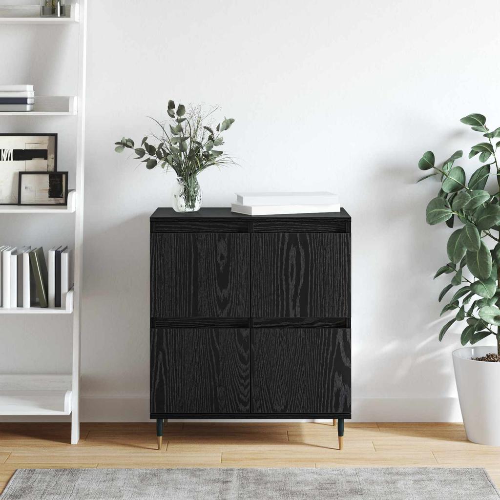 Sideboard in Black Oak Look 60 x 35 x 70 cm