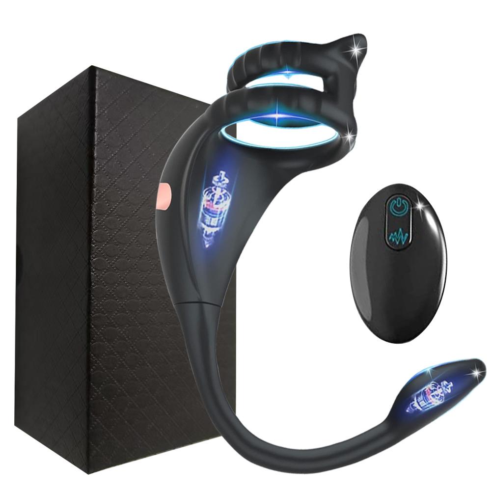 Cock Penis Rings Vibrator APP Control Plug Anal Butt Stimulator Delayed Ejaculation Vibrating 9 Mode Sex Toy For Men Couple