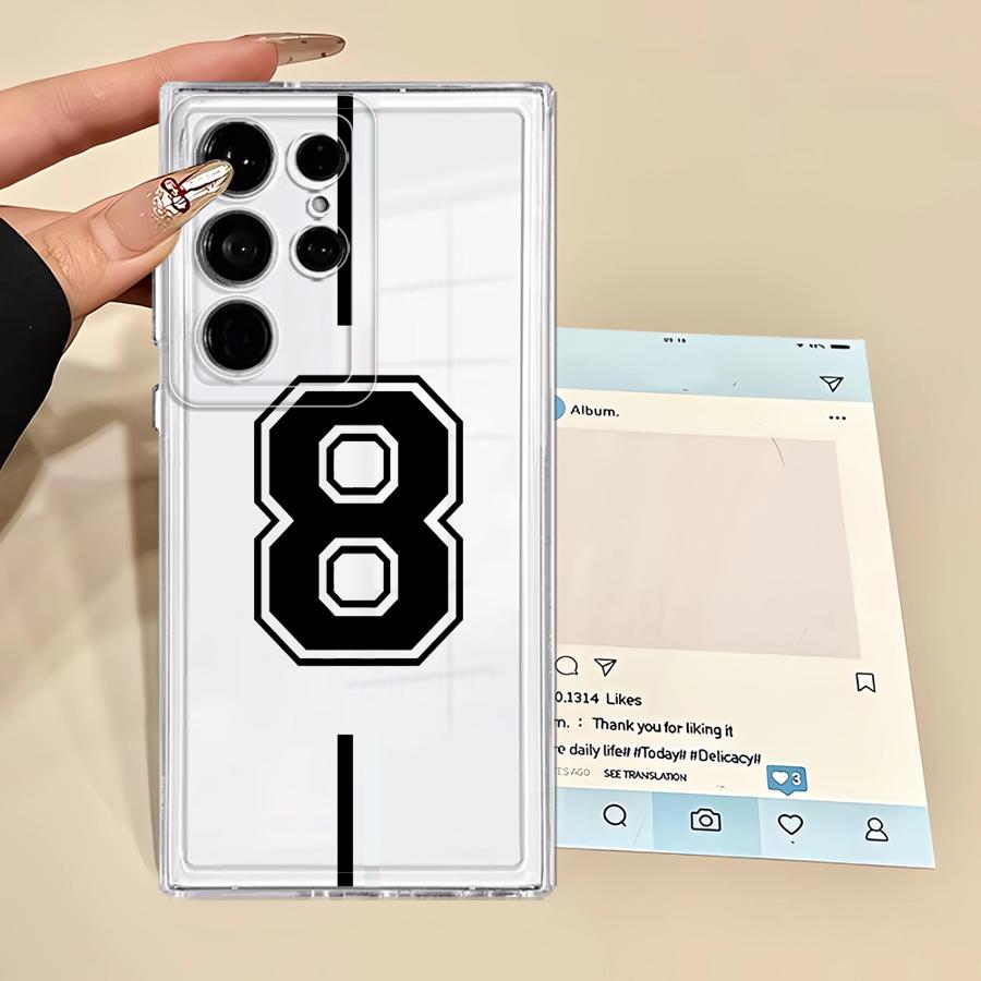 Hot FootBall Number Case for Samsung Galaxy S20 S25 Ultra S22 S21 S10 Plus Note 10 20 Ultra S24 FE S23 Soft Cover