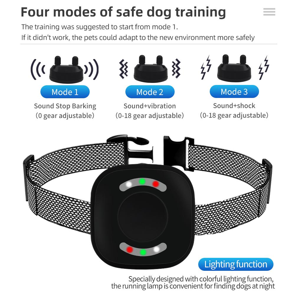 New 800m Electronic Dog Training Collar Remote Control Shock Collar Waterproof Anti Bark Dog Collar with Shock Vibration Sound