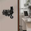 Personalisierte Metallkatze Namensschild Wandkunst Heimdekoration Outdoor Rustikales Schild Geschenk