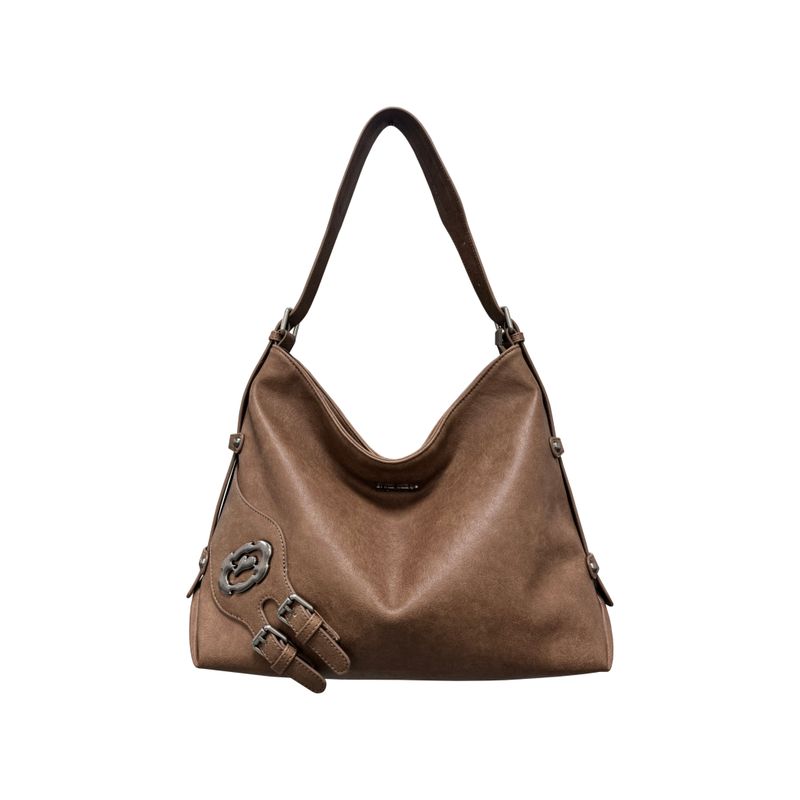 

Cultivator Original Niche Retro Distressed Easiest for Match Double Pin Buckle Leisure Commute Shoulder Crossbody Tote Bag New Brown (In Stock)