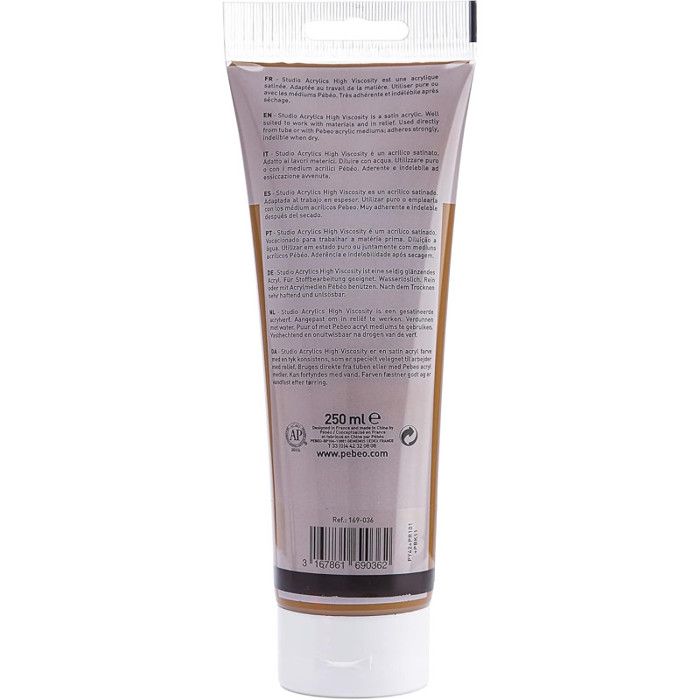 Acrylfarbe - Pébéo - Siena Gebrannt - 250 ml - Seidenmatt - Professionell