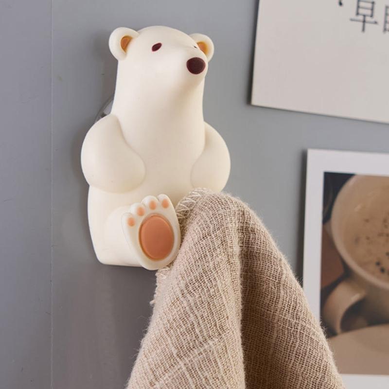 Wandmontierter Cartoon Bär Zahnbürstenhalter Haushaltsdekoration für Badezimmer Wohnheim Wand Fensterdekoration