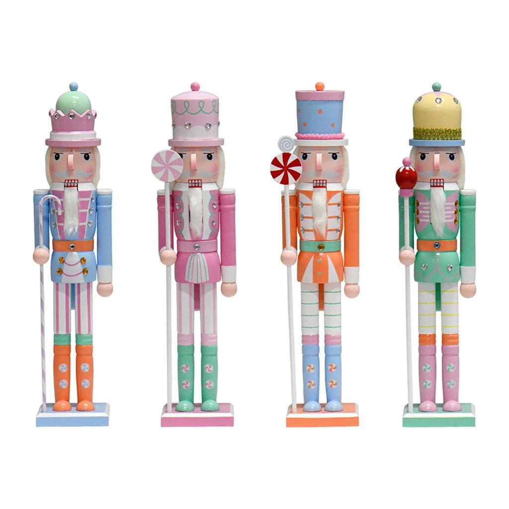 Wooden Nutcracker Ornament Decorative Collectible Craft Christmas Decoration Tabletop Decoration Nutcracker Figurine for Home