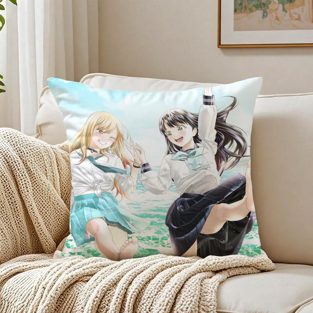 Cute Japanese Anime TTomorrows Sailor Suit Cushion Cover Pillowcase Antidustmite living Room Sofa Decor Cushion Room