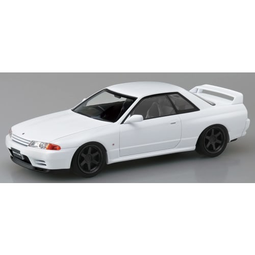 AOSHIMA 1/32 The Snap Kit Series Nissan R32 Skyline GT-R Custom Wheel (Crystal White) Color-coded Plastic Model No.14-SP2