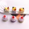3D Miniature Resin Fruit Cake Ornaments - DIY Jewelry & Shop Toy