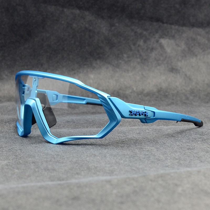 Color-changing cycling glasses with myopia running sports bicycle driving windproof eye protection