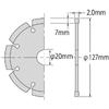 Lobtex Diamond Wheel Cutting King Segment Type 127mm SA125