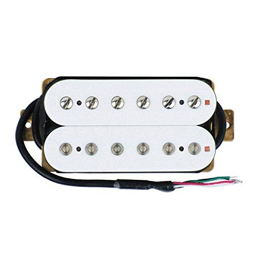 FLEOR Electric Guitar Humbucker Pickup Double Coil Guitar Bridge Pickup & Neck Pickup Set - White