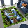 3D Illusion Breaking Wall Dinosaur Animal Series Rug for Bedroom Living Room Sofa Home Doormat Decor,Large Non-slip Floor Mat