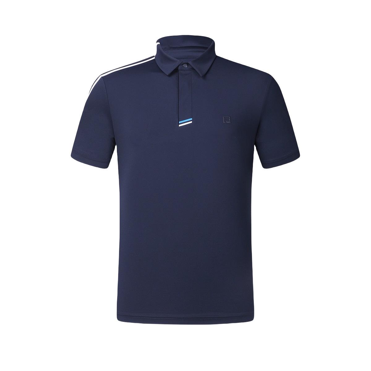 FILA Polo Shirts Men s Tide Blue Polo Collar Moderate Straight Fit A11M425101FDB 170/92A/M