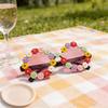 2026 Neue Gänseblümchen Sonnenbrille Runde Gläser Floral Verziert Mode Brille Für Sommerpartys Geburtstagsgeschenk KJ216