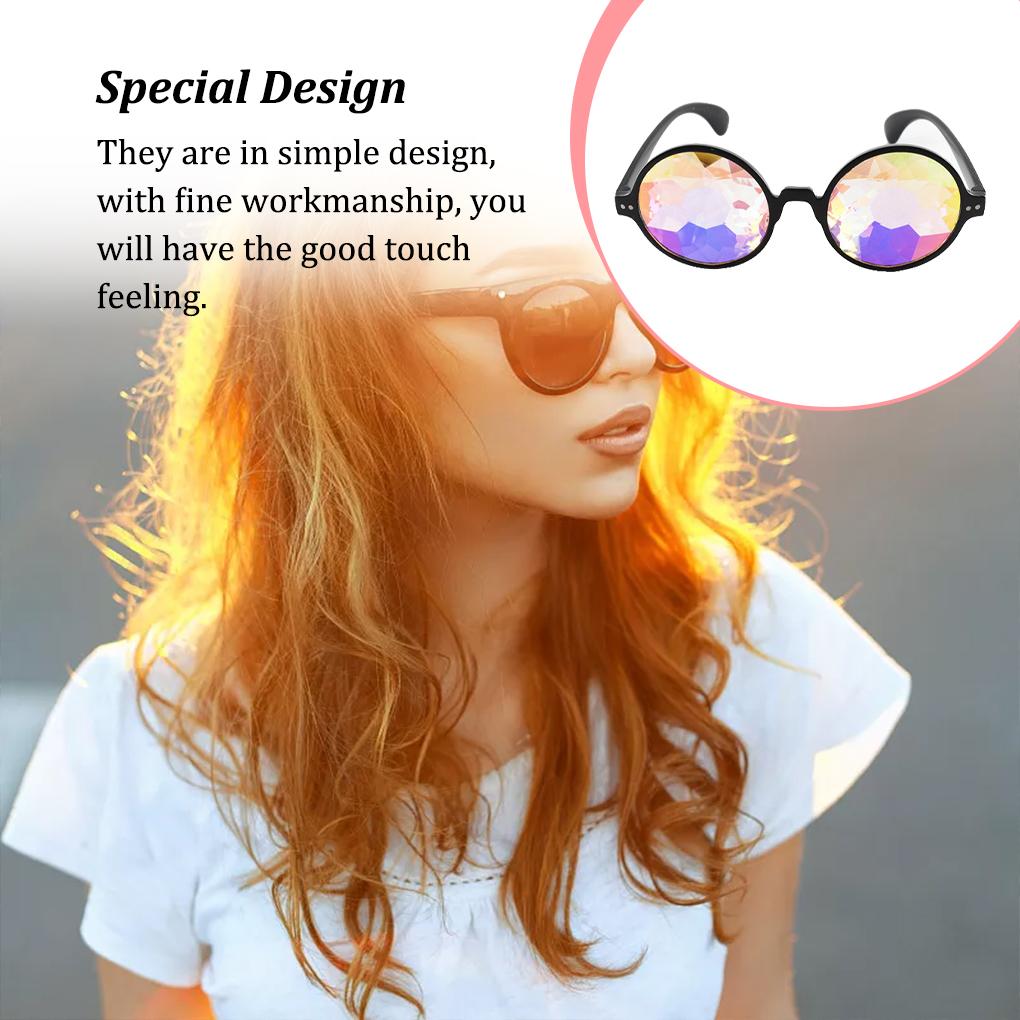 Sun Protection Eyewear Plastic Shell Matching Outdoor Party Spectacles Round Friend Daily Festival Sunglasses for Holiday