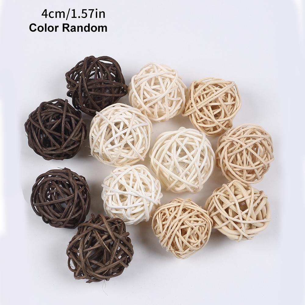 Xiaomi 3/12Pcs Rattan Balls Natural Decorative Balls Vase Filler for Wedding Christmas Home Table Decor Tree Branches Ornament Party450000