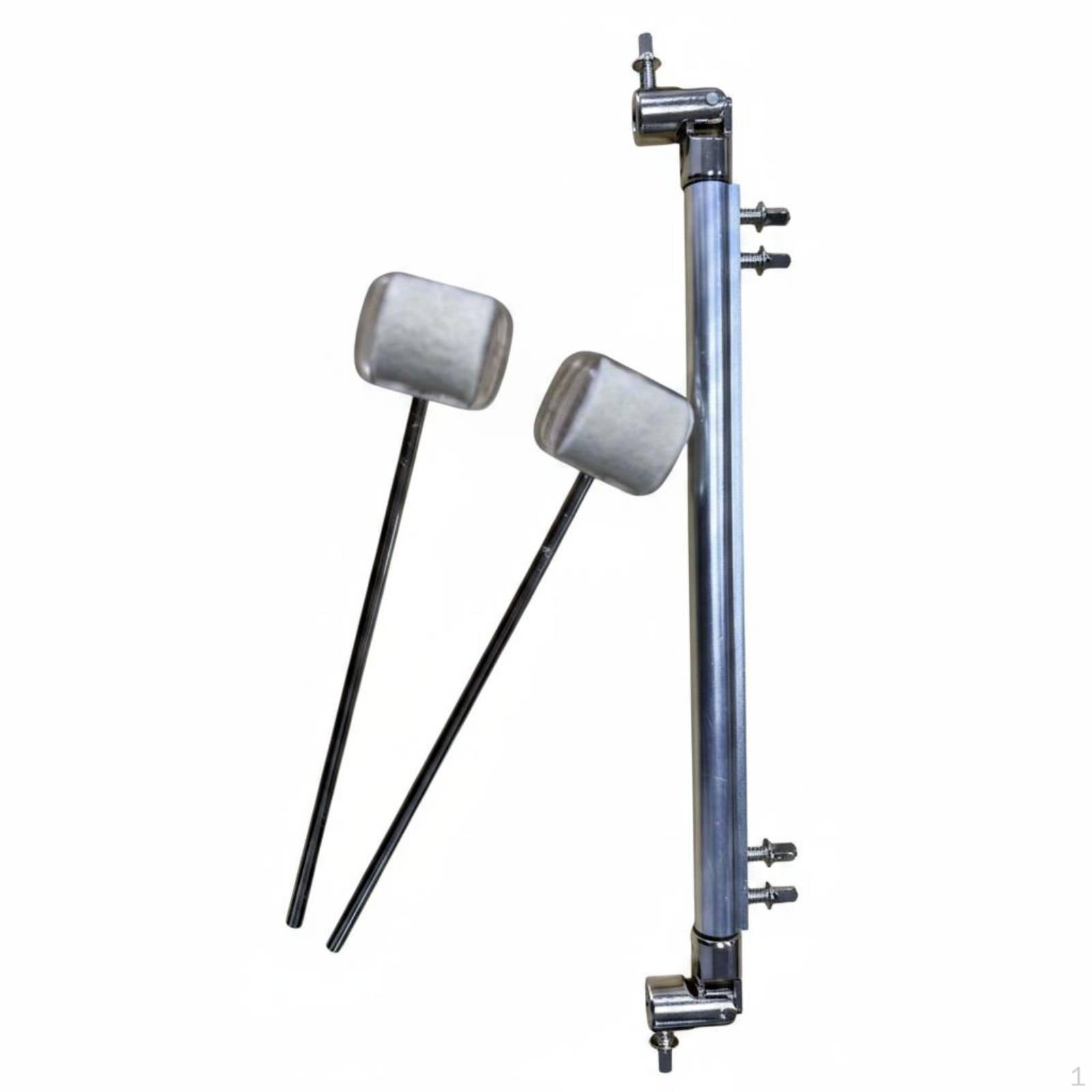 Double Pedal Linkage Set Professional Grade Bass Drum Driveshaft Metal Material серебряный