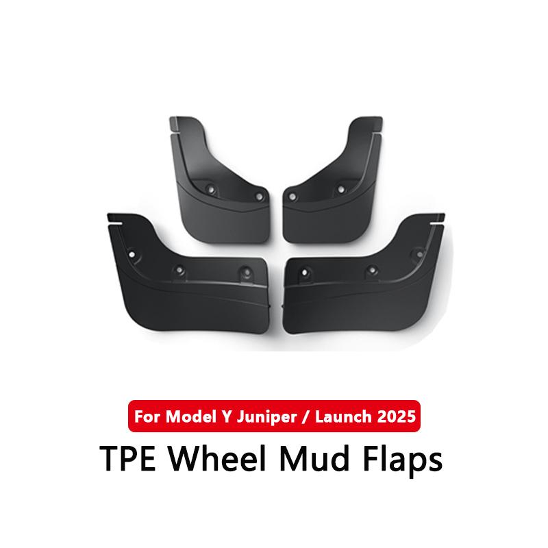 

For Tesla For Model Y Launch 2025 Juniper Car Wheel Mud Flaps Splash Guards TPE No Drilling/Tape Car Wheel Protector Accessories