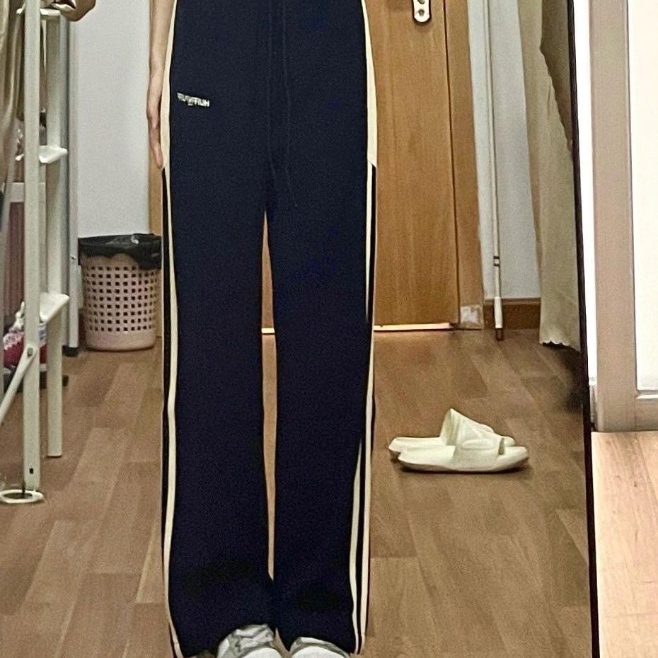 Vintage Pruhované Kalhoty Dámské Harajuku Streetwear Tepláky Parachute Široké Nohavice Hip Hop Teplákové Kalhoty Ležérní