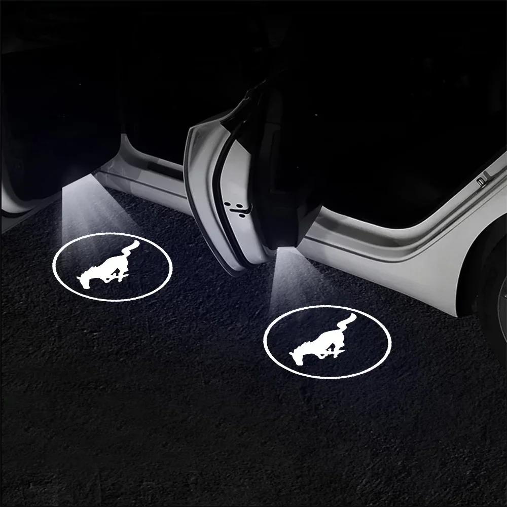 

Car Sticker 2026 Ford New 2025 Hot Car Door Emblem Light Welcome Lamp Wireless Laser Projector Auto Decoration LED For Ford Fies