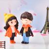 Accessories Micro Landscape Hand In Hand Cake Ornament Couples Figurine Crafts Miniatures Decor