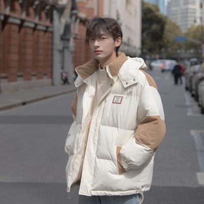 Cotton-padded Jacket Men's Winter Corduroy Contrast Cotton-padded Jacket Japanese Padded Cotton-padded Jacket