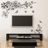 Beautiful Butterfly Vine Flower Vinyl Wall Decals Featuring Stylish Plant Theme For Home Enhancement