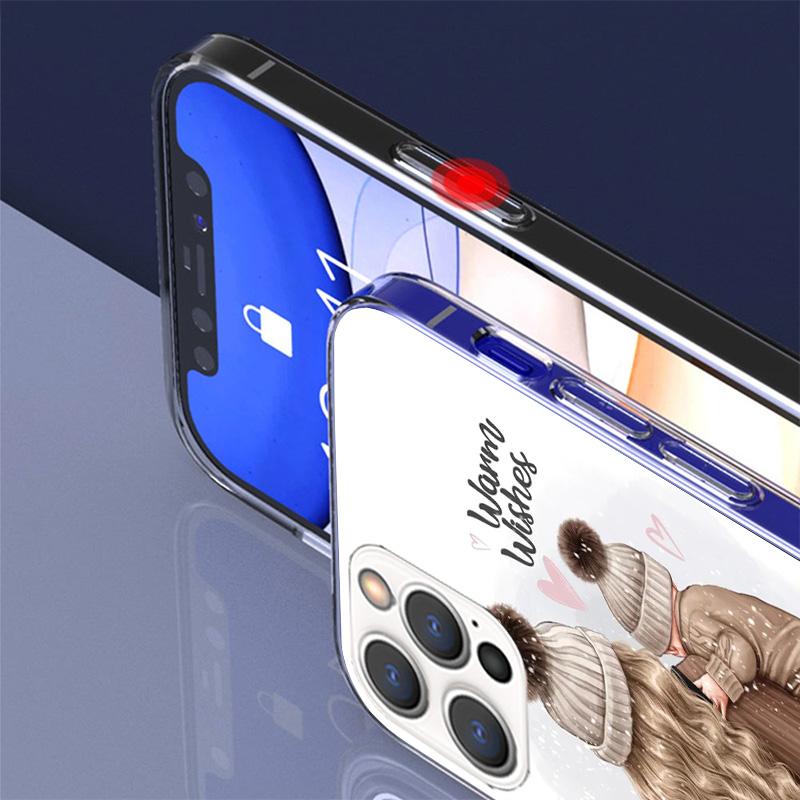 Baby Mom Girls Phone Case For iPhone 17 Air 16 Pro Max 16E 15 + 14 Plus 11 12 13 Mini 7 8 SE Gift Print Cover Fundas 17 Air 16 P