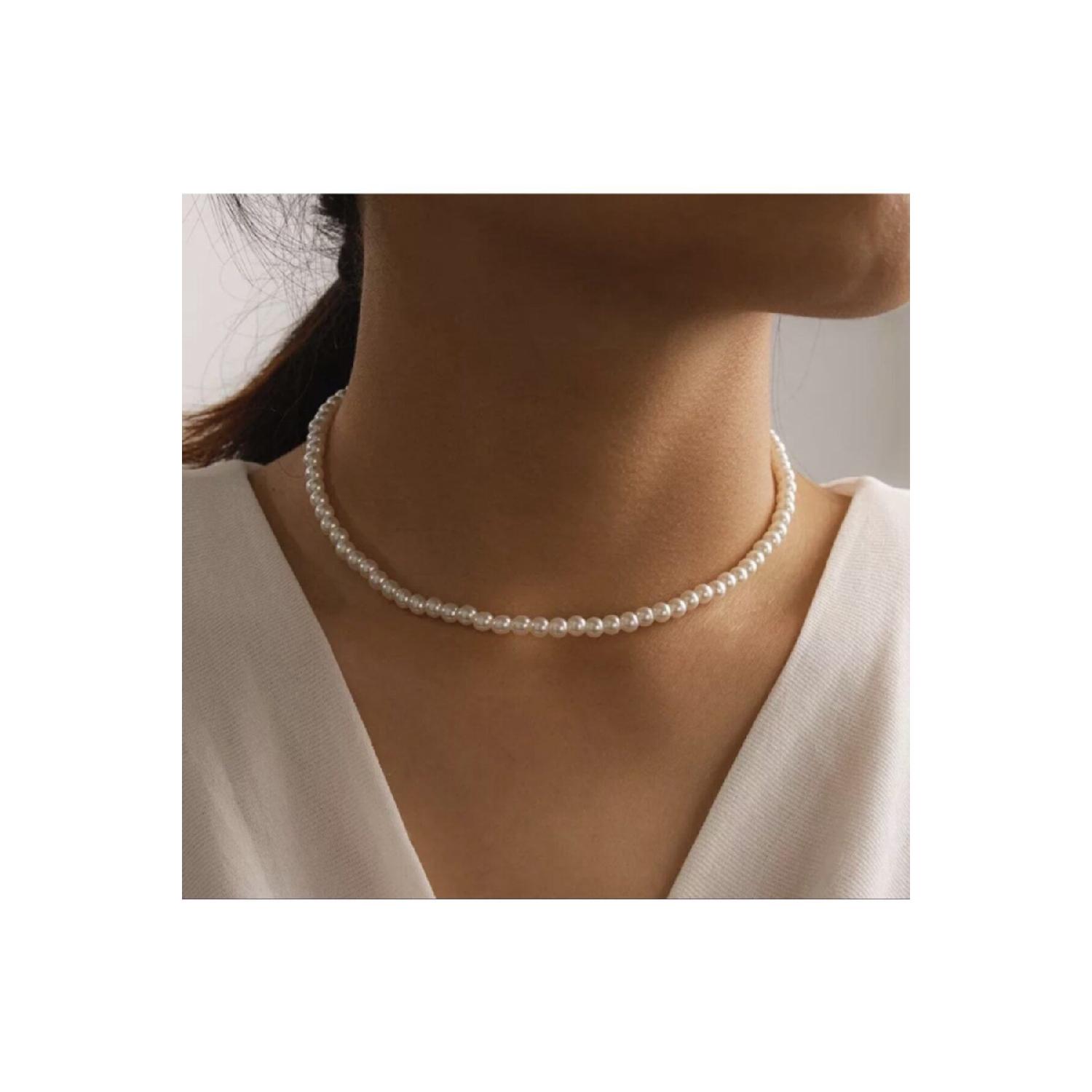 

Women s Glass Inci Necklace білий