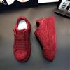 Luxury Designer Men's and Women's Red and Black Rhinestone Thick-soled Shoes, Casual Flat Shoes, Moser Shoes, Men's Sports Shoes