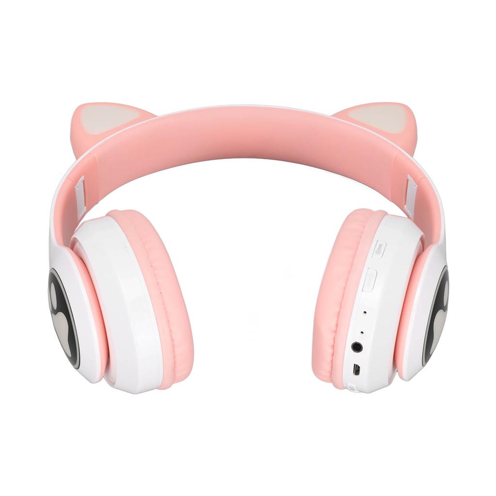 LXB39C Kids Headphone Bluetooth 5.0 Foldable Wireless Glowing Music Cat Ear Headphone for Kids