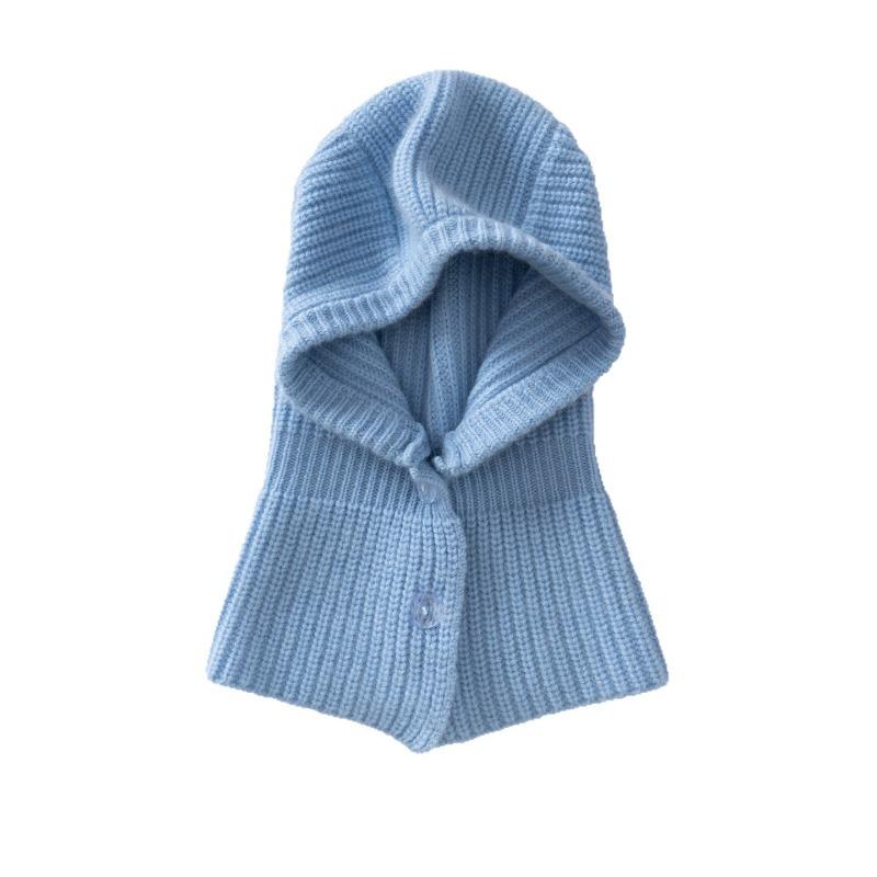 Herbst und Winter neue einfarbige warme Ohrenschutz Babymütze einfarbig Jungen und Mädchen winddicht Kinderwolle Strickmütze